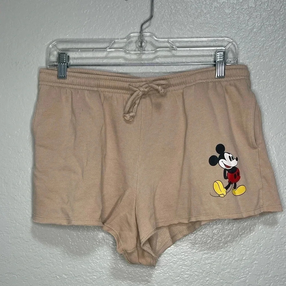 Disney Mickey Mouse Pull On Active Shorts with Draw String Size Large